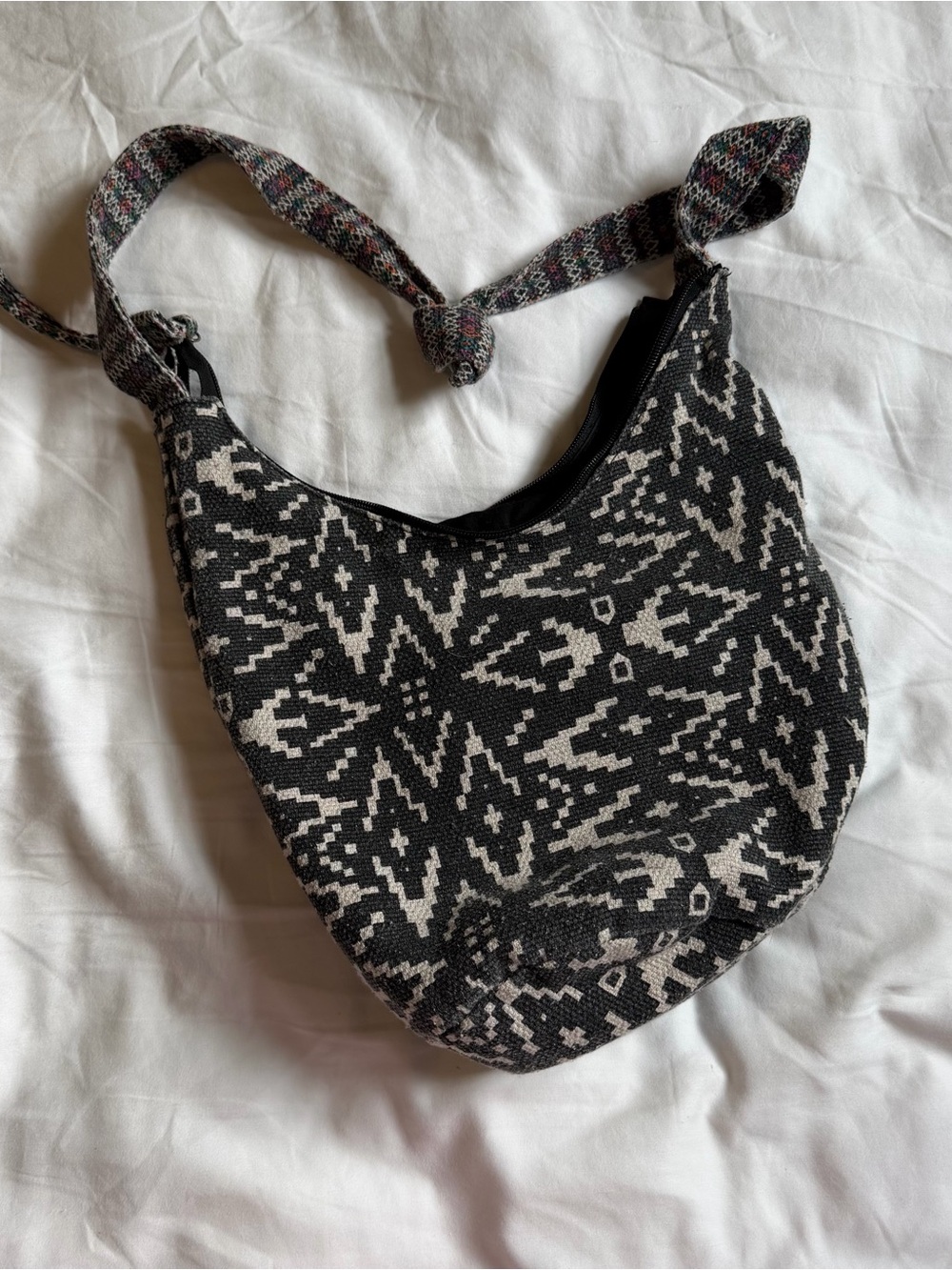 Mossimo Supply Co. Black and White Aztec Shoulder Bag